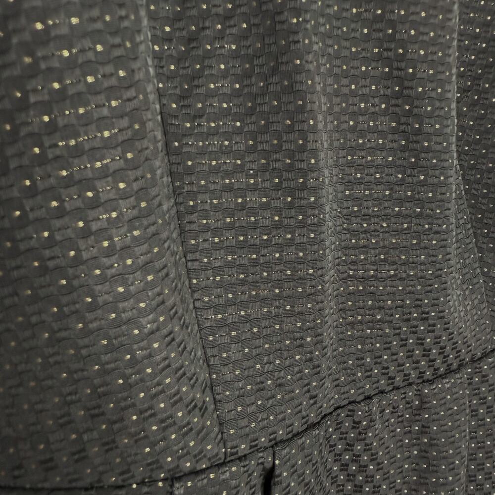 Madewell Lowlight Shimmer Dot Fit & Flare Mini Dress Sz 0 Black Gold Sleeveless - Picture 6 of 13